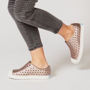 Natives bling shoes girl j4 Jefferson rose gold